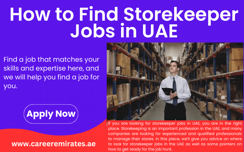 storekeeper jobs in UAE