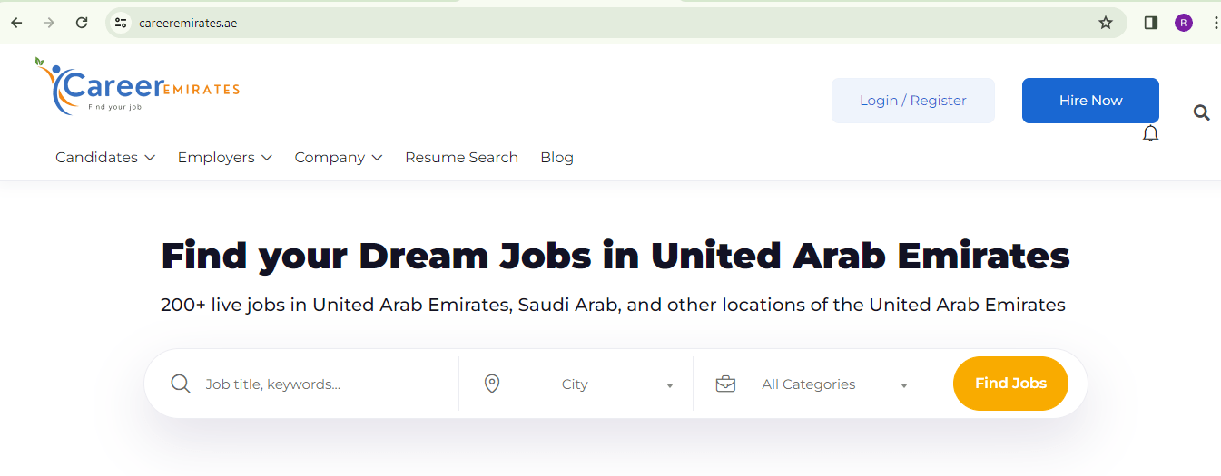 Career emirates home page